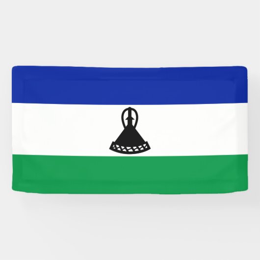 Vlag van Lesotho Spandoek (Horizontaal)