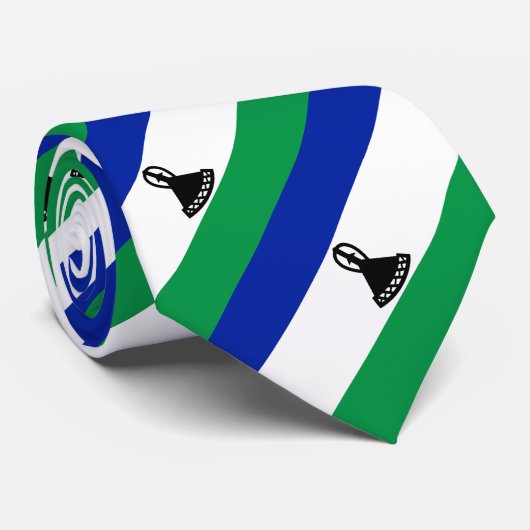 Vlag van Lesotho Stropdas (Opgerold)