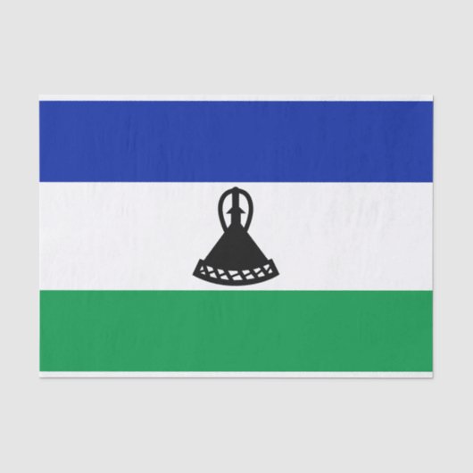 Vlag van Lesotho Tissuepapier (Voorkant)