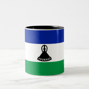 Vlag van Lesotho Tweekleurige Koffiemok