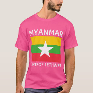 Vlag van Lethwei in Myanmar T-shirt