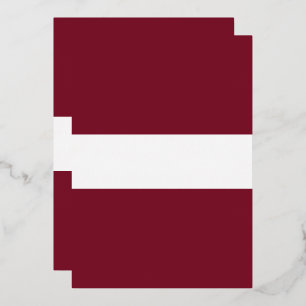 vlag van Letland Folie Uitnodiging