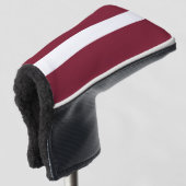vlag van Letland Golfheadcover (3/4 voorkant)