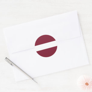 vlag van Letland Ronde Sticker