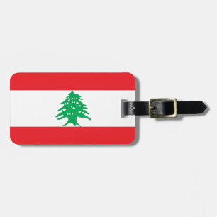 Vlag van Libanon Bagagelabel