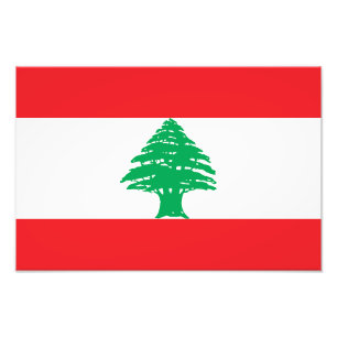 Vlag van Libanon Foto Afdruk