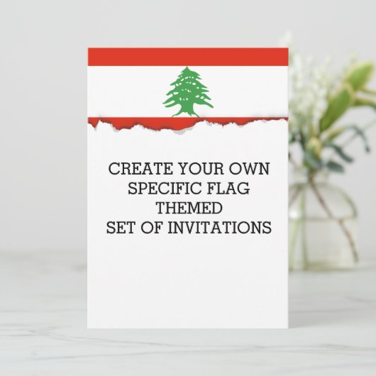 Vlag van Libanon Kaart (Staand voorkant)