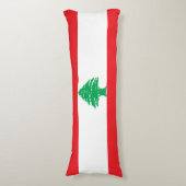 Vlag van Libanon Lichaamskussen (Voorkant Verticaal)