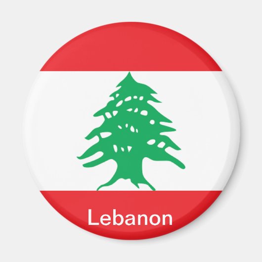 Vlag van Libanon Magneet (Voorkant)