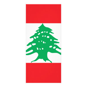 Vlag van Libanon Reclamekaart