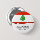 Vlag van Libanon Ronde Button 5,7 Cm (Voorkant /achterkant)