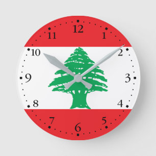 Vlag van Libanon Ronde Klok