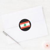 Vlag van Libanon Ronde Sticker (Envelop)