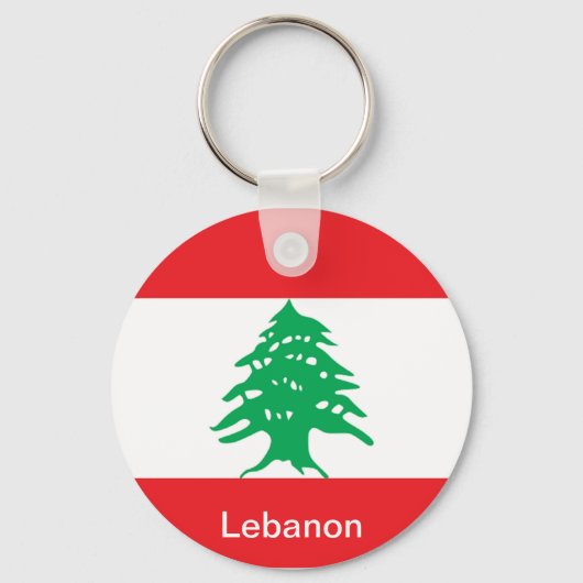 Vlag van Libanon Sleutelhanger (Voorkant)
