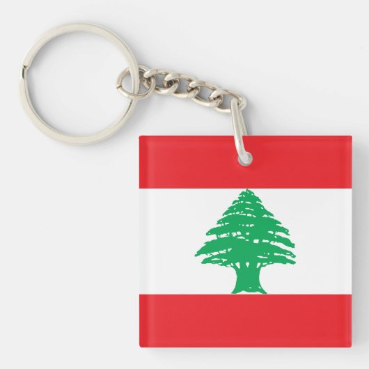 Vlag van Libanon Sleutelhanger (Voorkant)