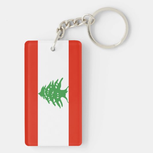 Vlag van Libanon Sleutelhanger (achterkant)