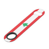 Vlag van Libanon Speed Flessenopener (Voorkant Gekanteld)