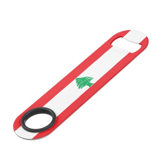 Vlag van Libanon Speed Flessenopener (Achterkant Gekanteld)