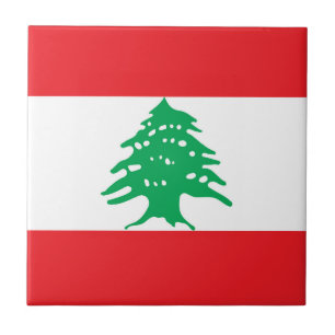 Vlag van Libanon Tegeltje