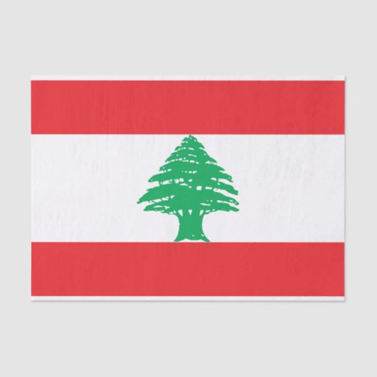 Vlag van Libanon Tissuepapier (Voorkant)