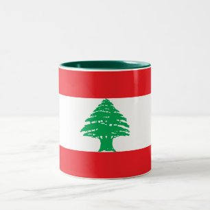 Vlag van Libanon Tweekleurige Koffiemok