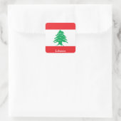 Vlag van Libanon Vierkante Sticker (Tas)