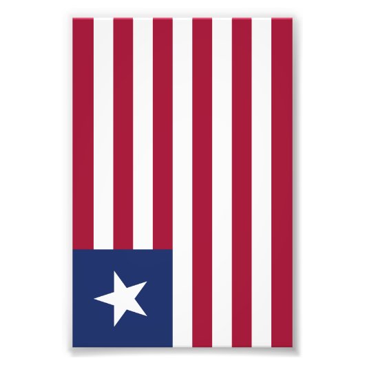 Vlag van Liberia Foto Afdruk (Voorkant)