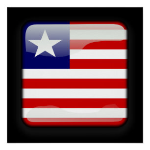 Vlag van Liberia Perfect Poster