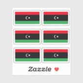 Vlag van Libië - een collectie sticker (Vel)