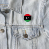 Vlag van Libië Ronde Button 3,2 Cm (In situ)
