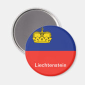 Vlag van Liechtenstein Magneet (Voorkant / Achterkant)