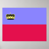 Vlag van Liechtenstein Poster (Voorkant)