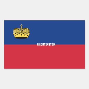 Vlag van Liechtenstein Rechthoekige Sticker