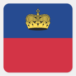 Vlag van Liechtenstein Vierkante Sticker