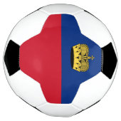 Vlag van Liechtenstein Voetbal (Gedraaid)