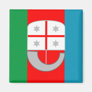 Vlag van Ligurië (Italië) Magneet