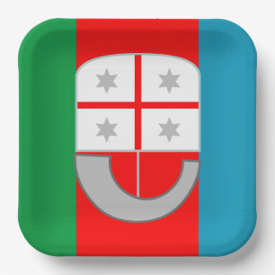 Vlag van Ligurië (Italië) Papieren Bordje