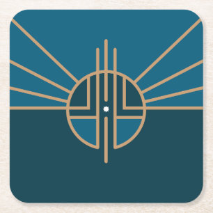 Vlag van Lincoln, Nebraska Vierkante Kartonnen Onderzetter