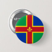 Vlag van Lincolnshire Ronde Button 5,7 Cm (Voorkant /achterkant)
