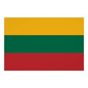 Vlag van Litouwen Perfect Poster