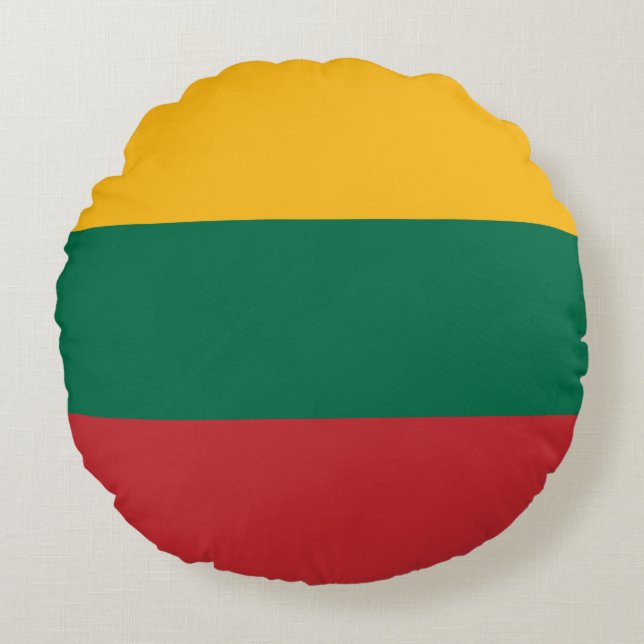 Vlag van Litouwen Rond Kussen (Voorkant)