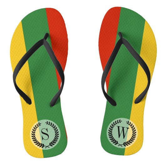 Vlag van Litouwen Teenslippers (Voetbed)