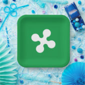 Vlag van Lombardia (Italië) Papieren Bordje (Feest)