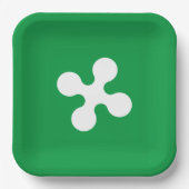 Vlag van Lombardia (Italië) Papieren Bordje (Voorkant)