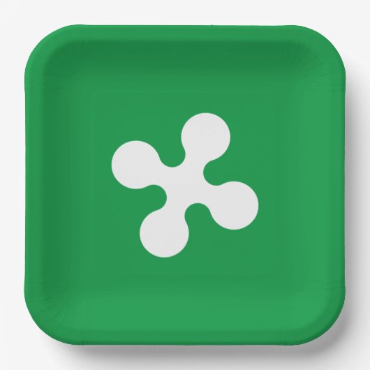 Vlag van Lombardia (Italië) Papieren Bordje (Voorkant)