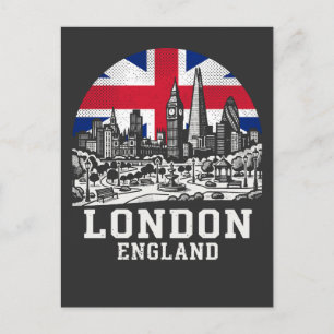 Vlag van Londen Stad Engeland Verenigd Koninkrijk Briefkaart