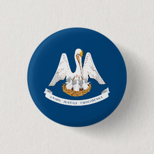 Vlag van Louisiana Ronde Button 3,2 Cm