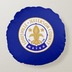 vlag van Louisville (Kentucky) Rond Kussen