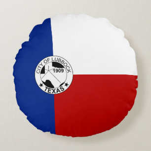 vlag van Lubbock (Texas) Rond Kussen