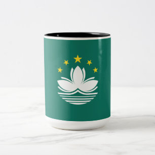 Vlag van Macau (Chinese regio) Tweekleurige Koffiemok